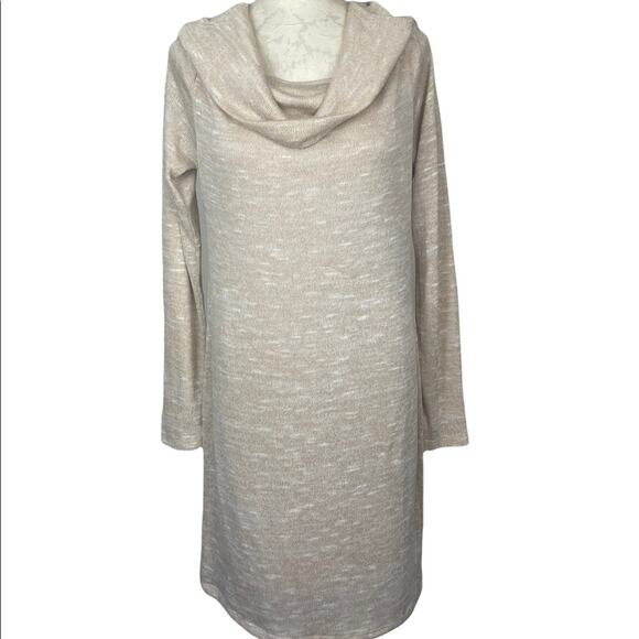 Charming Charlie Spacedye Off the Shoulder Long Sleeve Sweater Dress Beige M - Picture 9 of 9